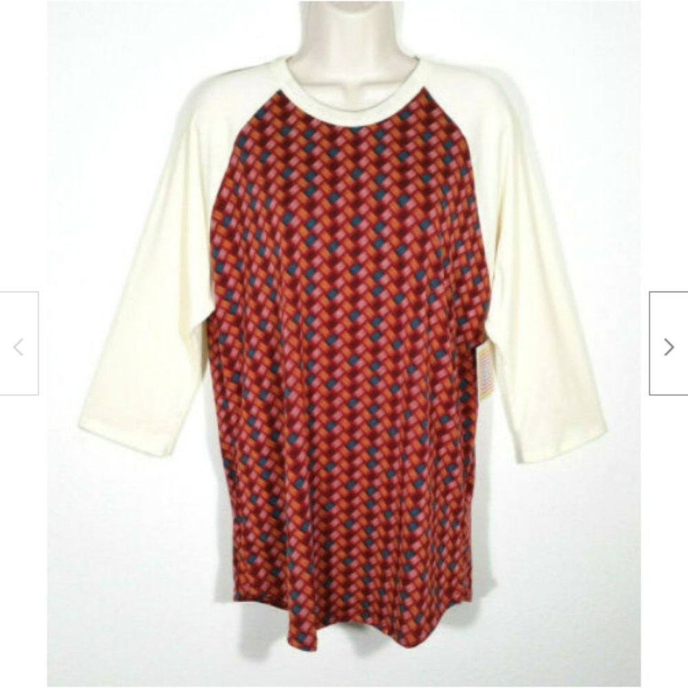 LULAROE Mid Length Sleeve Randy Top Tee 2261E1M